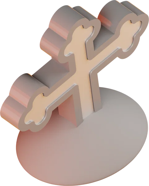 Cross 3D icon, view 4