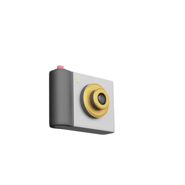 Camera 3D icon, view 3