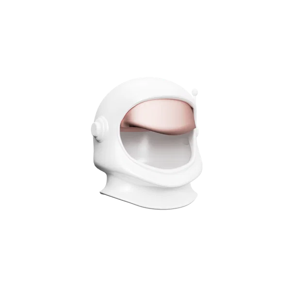 Space Helmet 3 3D icon, view 3