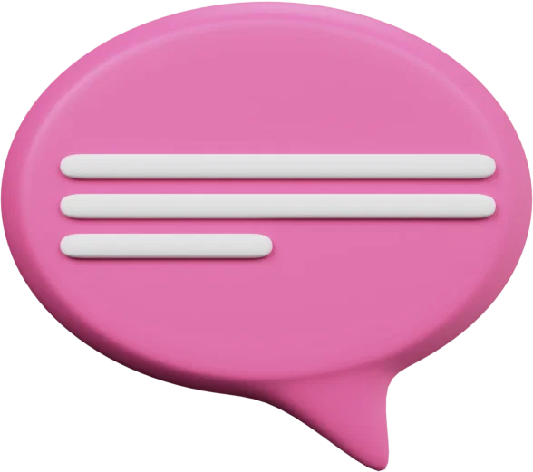 Speech Bubble 8 3D icon, view 1