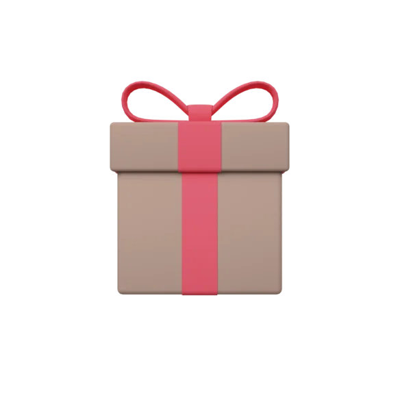 Gift 1 3D icon, view 1