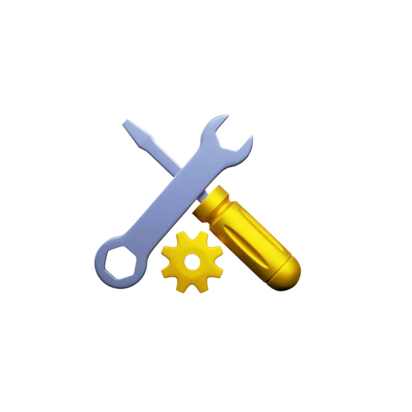 Settings 3D icon, view 2