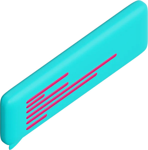 Speech Bubble 33 3D icon, view 4