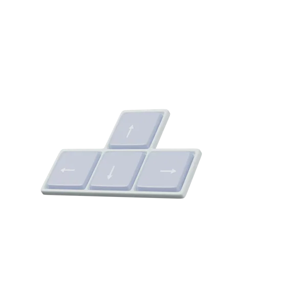 Arrow Keys 3D icon, view 2