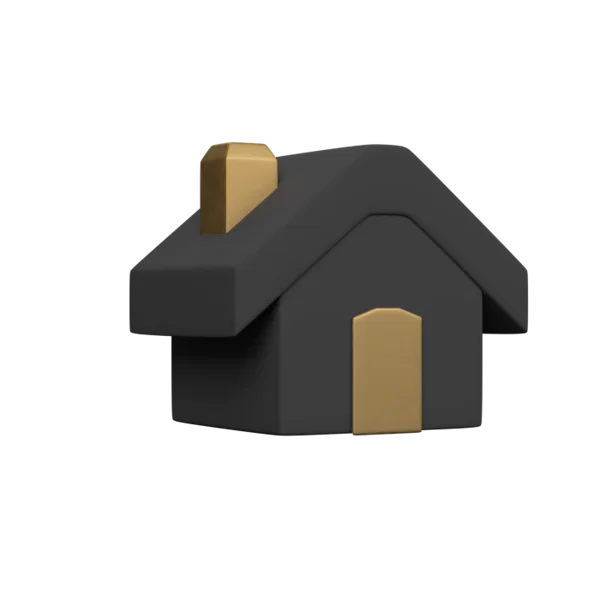 Hut 3D icon, view 3