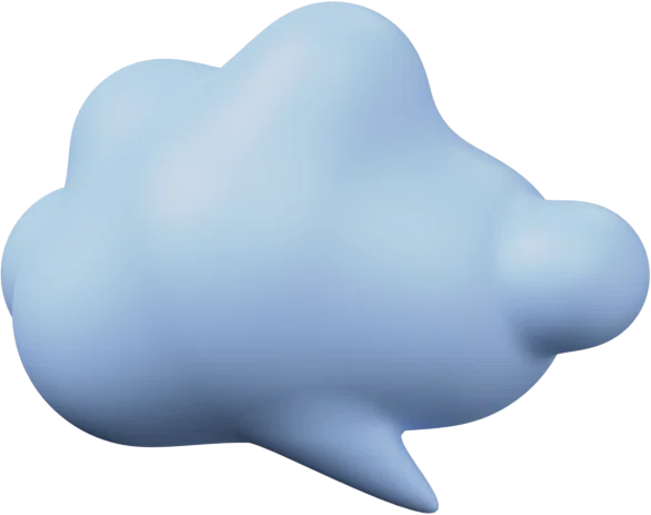 Speech Bubble 9 3D icon, view 2
