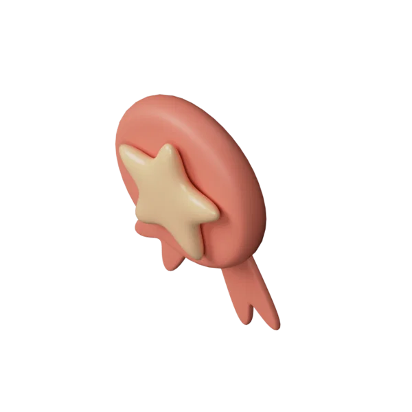 Star Badge 3D icon, view 5
