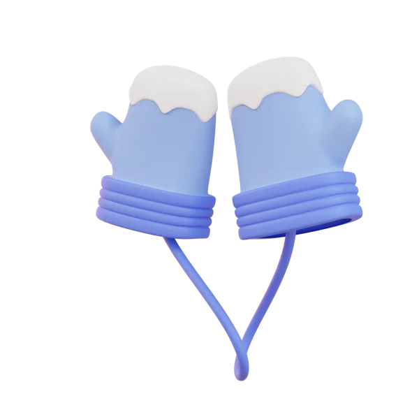 Gloves 3D icon, view 2