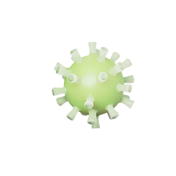Virus 3D icon, view 3