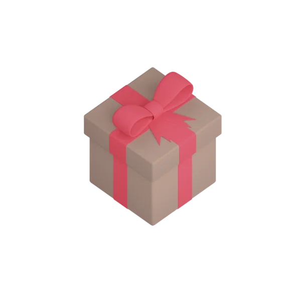 Gift 1 3D icon, view 4