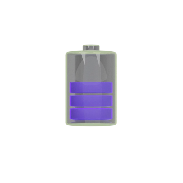 Battery - Half 3D icon, view 1