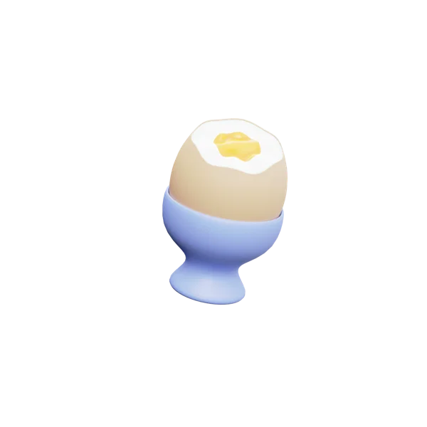 Egg in the Cracker 3D icon, view 3