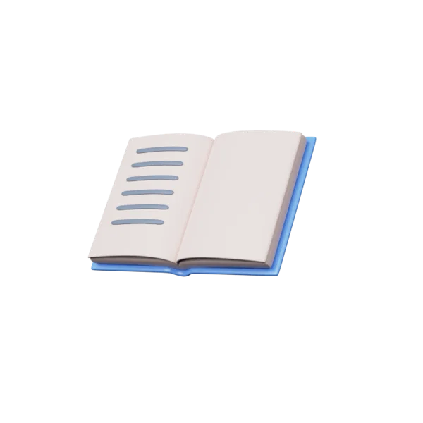 Notebook 3D icon, view 1