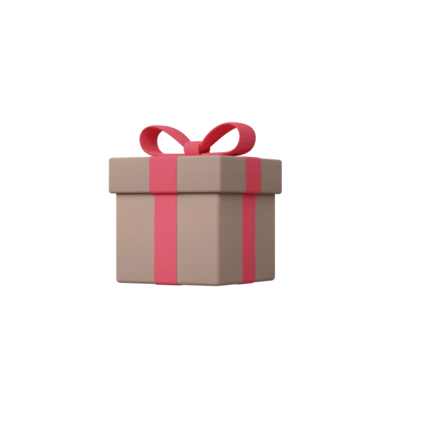 Gift 1 3D icon, view 2