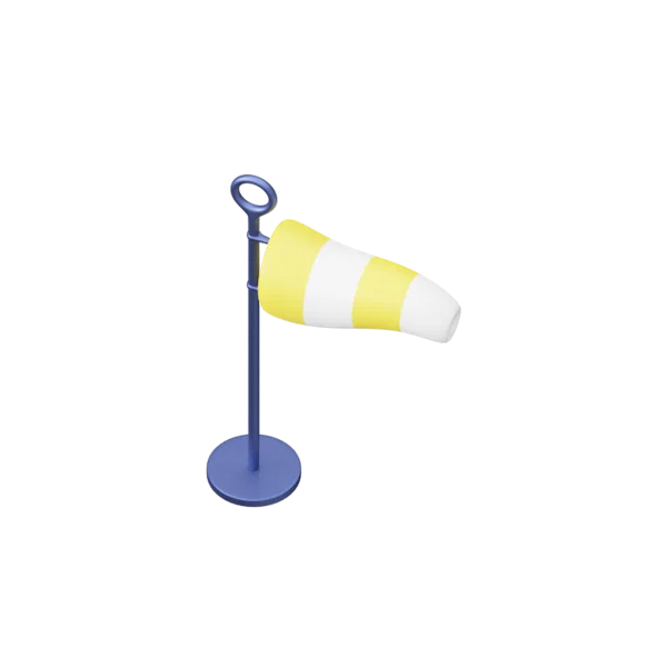 Weather cone 3D icon, view 5