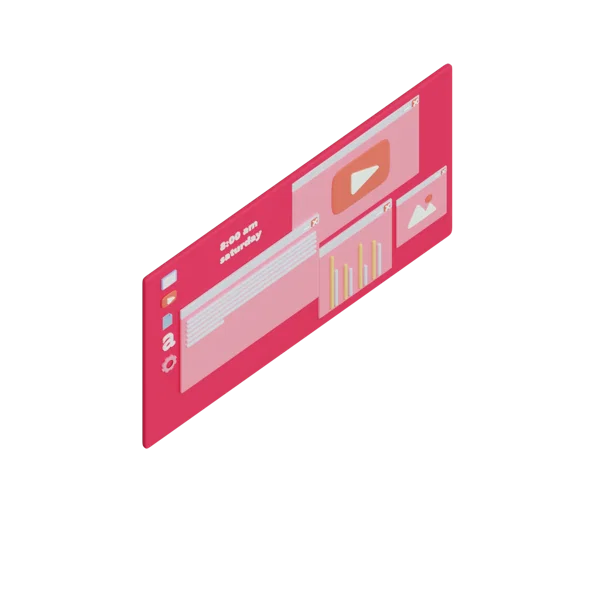 Screen 3D icon, view 4