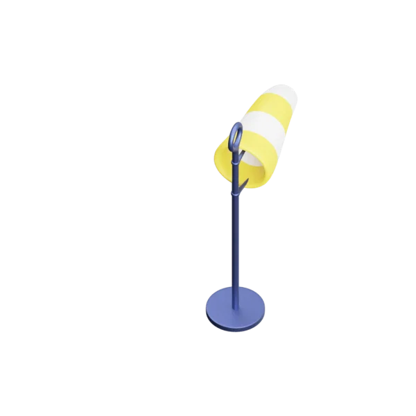 Weather cone 3D icon, view 4