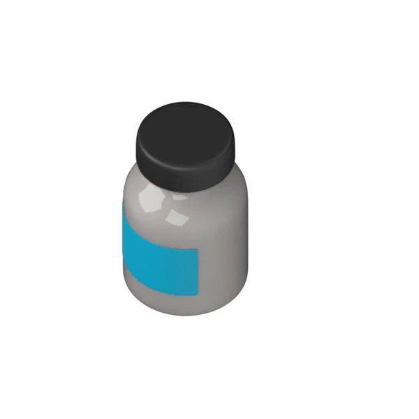 Vial 3D icon, view 5