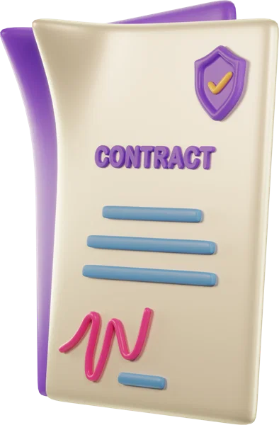 Contract 3D icon, view 2