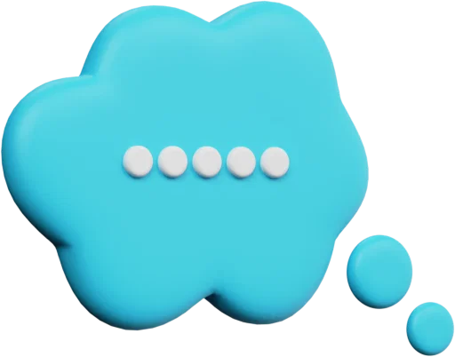 Speech Bubble 40 3D icon, view 3