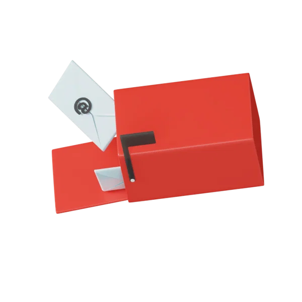 Email 3D icon, view 5