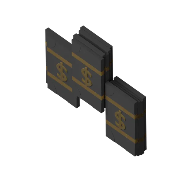 Bank Notes 3D icon, view 5