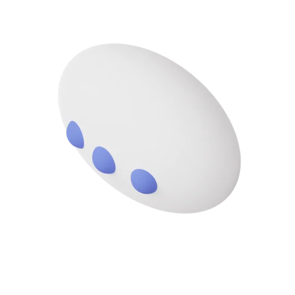 Message bubble 3D icon, view 1