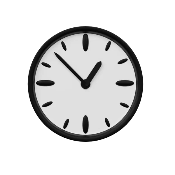 Clock 3D icon, view 1