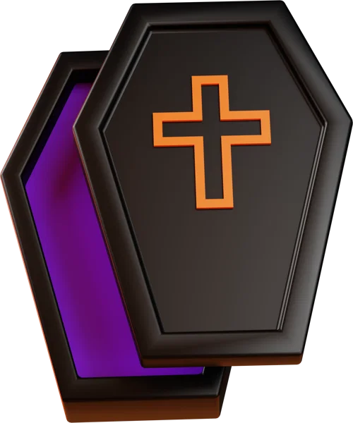 Coffin 3D icon, view 2