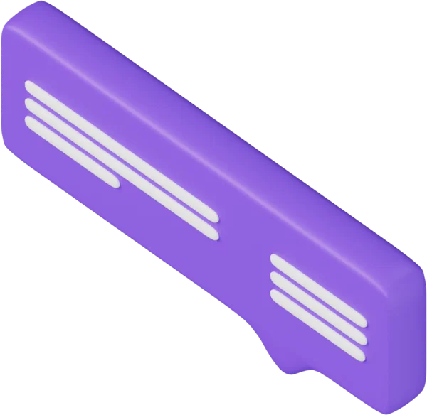 Speech Bubble 31 3D icon, view 5