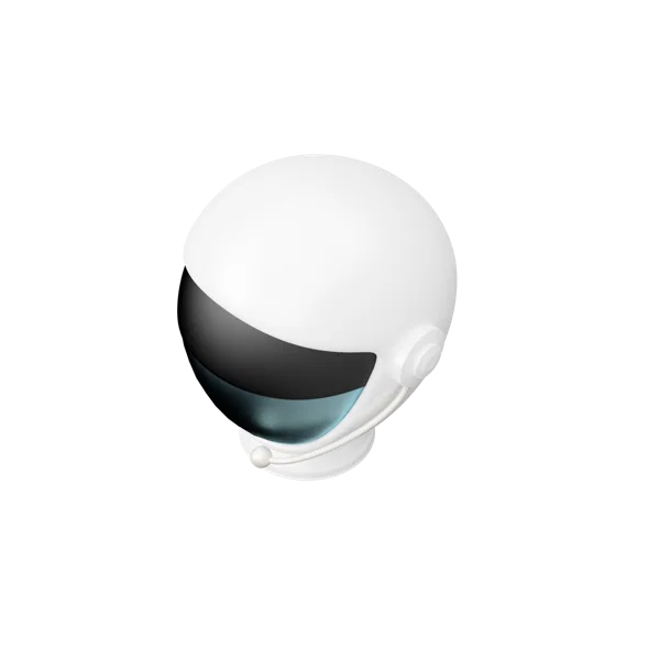 Space Helmet 2 3D icon, view 5