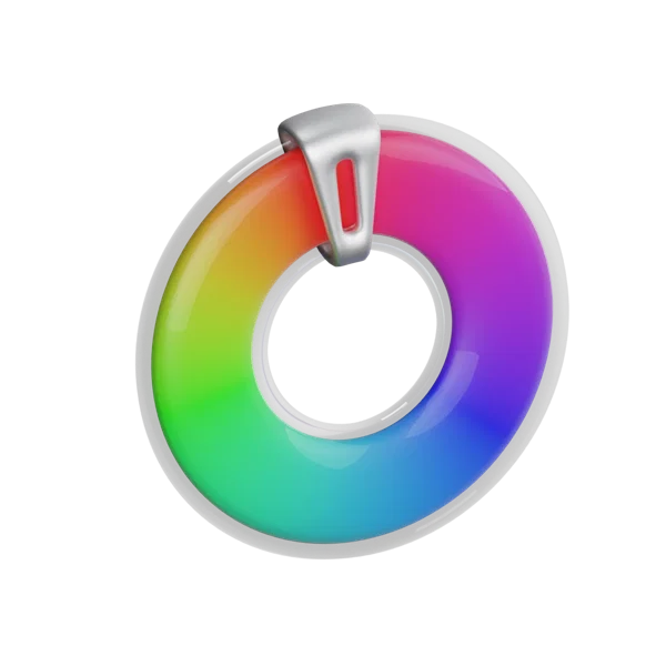 Color wheel 3D icon, view 4