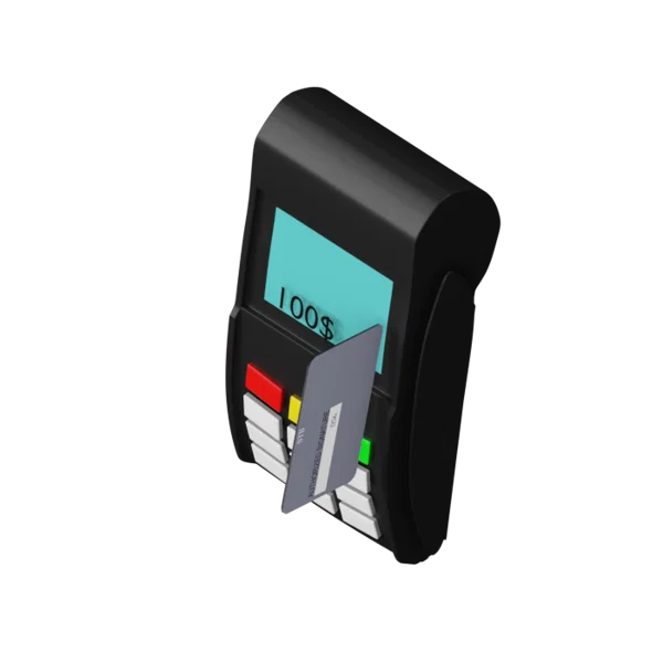 Credit Card Reader 3D icon, view 1