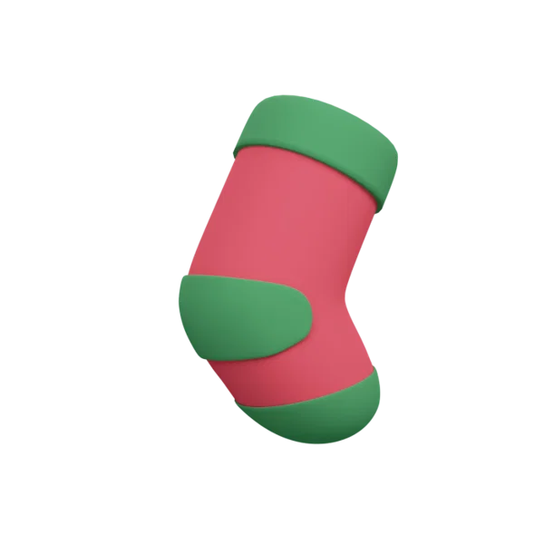 Sock 3D icon, view 3