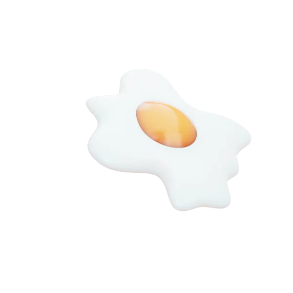 Fried Eggs 3D icon, view 3
