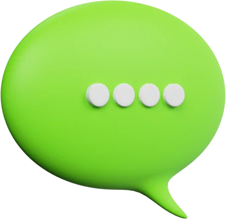 Speech Bubble 1 3D icon, view 3