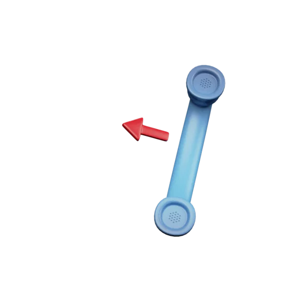 Telephone - Outgoing 3D icon, view 3