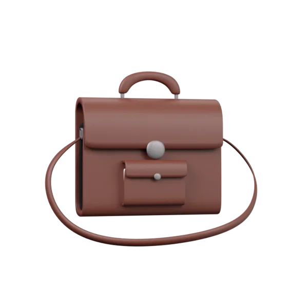 Briefcase 3D icon, view 1