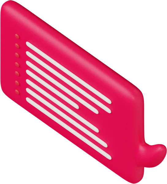Speech Bubble 47 3D icon, view 5
