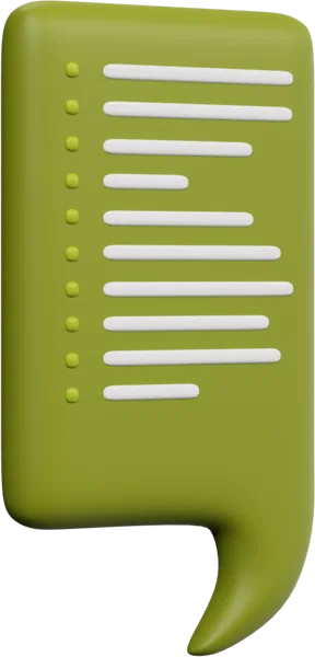 Speech Bubble 43 3D icon, view 3