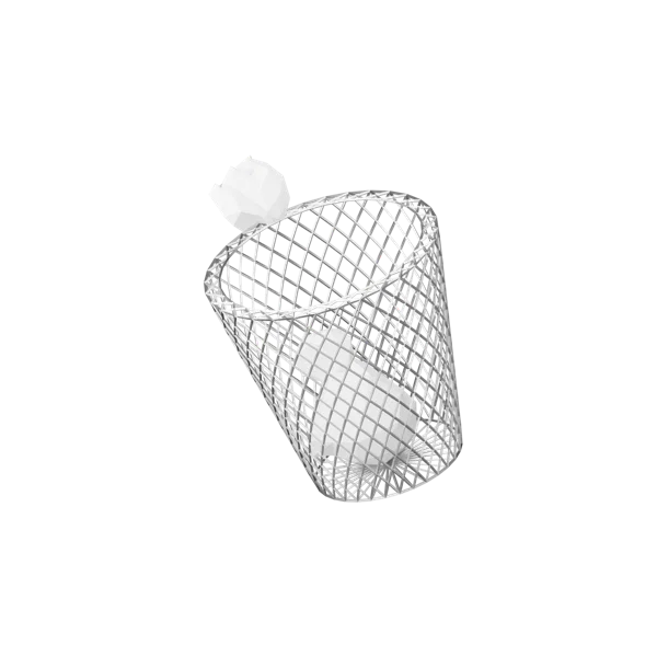 Bin 2 3D icon, view 5