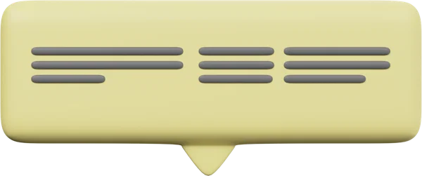 Speech Bubble 23 3D icon, view 1