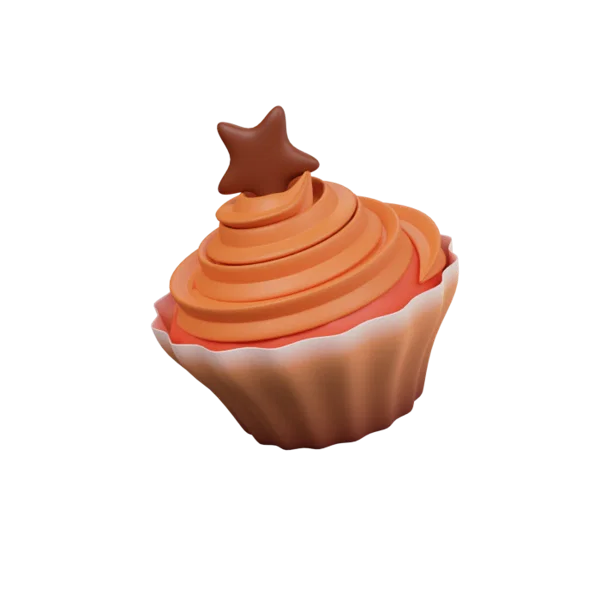 Cupcake 3D icon, view 1