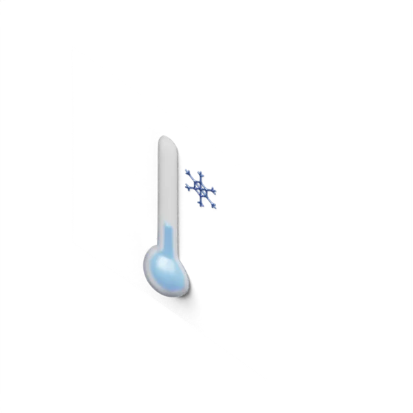 Thermometer low temprature 3D icon, view 5