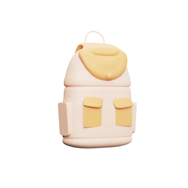 School Bag 2 3D icon, view 3