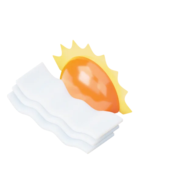 Sun horizon 3D icon, view 5