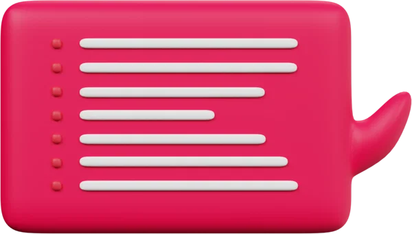 Speech Bubble 47 3D icon, view 1