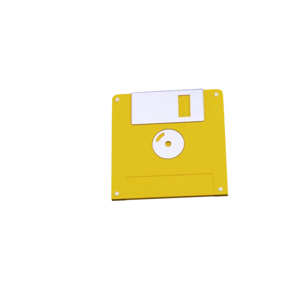 Floppy Disk 3D icon, view 3