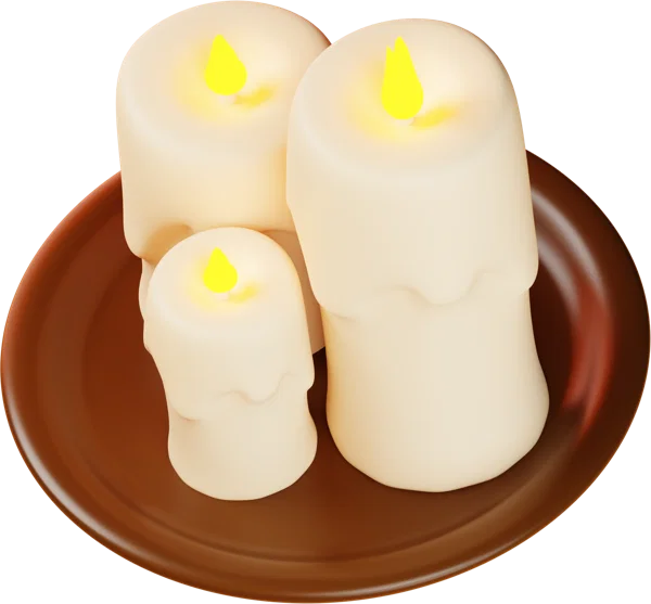 Candle 3D icon, view 5