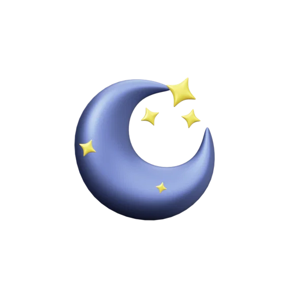 Moon 3D icon, view 1